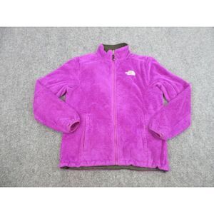 North Face Sweater Womens Medium Purple Full Zip Outdoors Fleece Sweatshirt‎